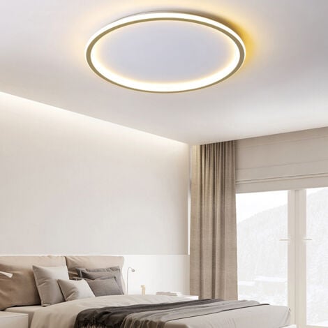 Led Ceiling Light Gold, Φ30CM Round Ceiling Lamp Minimalist Modern Ceiling Light For Kitchen, Hallway, Office, Porch Warm White