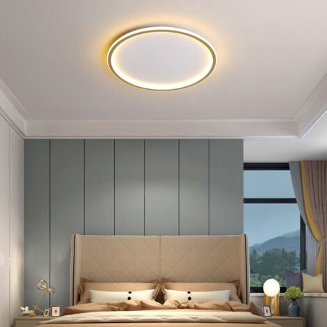 Led Ceiling Light Gold, Φ30CM Round Ceiling Lamp Minimalist Modern Ceiling Light For Kitchen, Hallway, Office, Porch Warm White