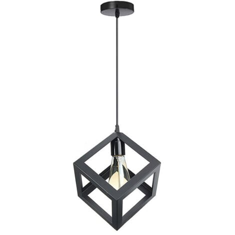 Vintage Pendant Lights Industrial Chandelier Retro Pendant Light E27 Lamp Socket Black For Living Dining Room Bar Cafeteria Restaurant