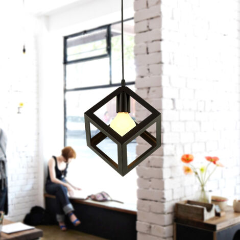 Vintage Pendant Lights Industrial Chandelier Retro Pendant Light E27 Lamp Socket Black For Living Dining Room Bar Cafeteria Restaurant
