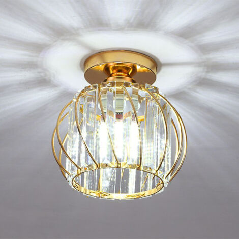 Modern Chandelier Glass Ceiling Light E27 Crystal Ceiling Lamp Gold Creative Ceiling Lamp For Hallway Office Bedroom Balcony Living Room