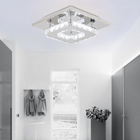 2X K9 Crystal Chandelier Glass Ceiling Lamp Led Modern Ceiling Light For Office Living Room Bedroom Kitchen Living Room Cold White