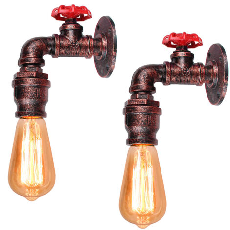 2X Retro Metal Wall Light Vintage Industrial Wall Lamp Creative Wall ...