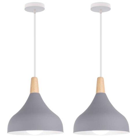 Nordic Modern Chandelier Minimalist Pendant Light Grey Creative Pendant Lights Indoor Pendant Light For Bedroom Bar Cafe Kitchen Office E27 (2PCS) (1/5)