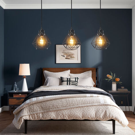Industrial Ceiling Lamp Black Vintage Metal Ceiling Light Retro Chandelier Creative Simple Pendant Lights For Bedroom Bar Cafe Indoor