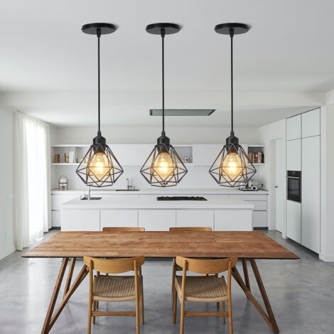 Industrial Ceiling Lamp Black Vintage Metal Ceiling Light Retro Chandelier Creative Simple Pendant Lights For Bedroom Bar Cafe Indoor