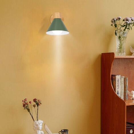 Retro Indoor Wall Light Metal Wall Lamp E27 Vintage Wall Sconce For Bedroom Living Room Bathroom (Dark Green)