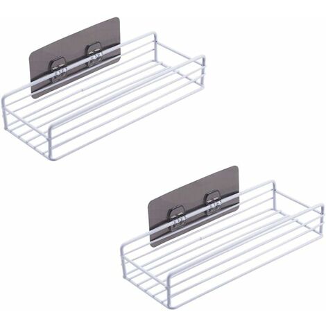 Shower Caddy Shelf Organizer Rack(2Pack), Self Adhesive Black