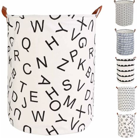 Portable Canvas Fabric Cotton Fabric Folding Laundry Bucket Burlap