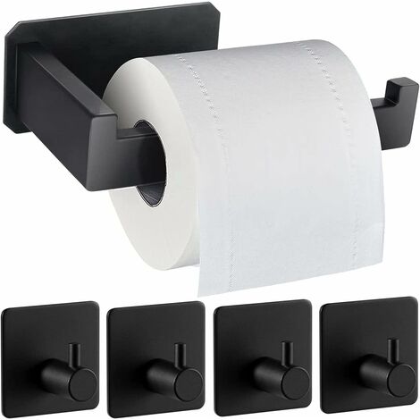 Roll toilet tissue dispenser made of stainless steel matte black