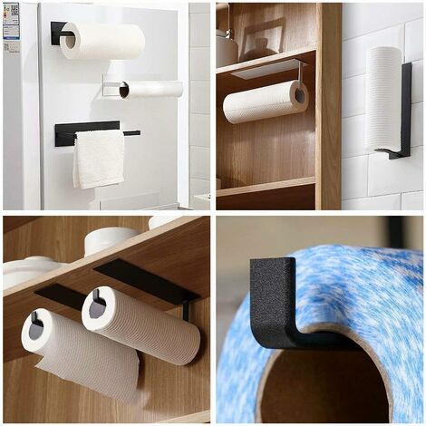 Self Adhesive And Drilling Paper Towel Holder Under Cabinet Paper Towel  Holder