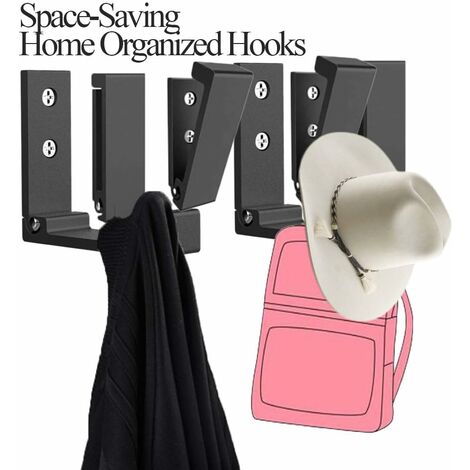 NORCKS Foldable Coat Hooks Wall Hooks 6Pack Hooks for Hanging Coats Jacket  Towel Key Bags, Wall