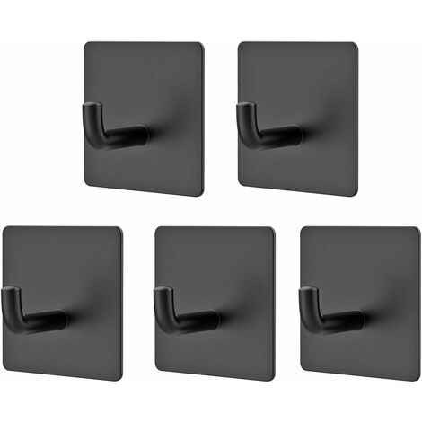 Adhesive Hooks Heavy Duty, Adhesive Wall Hooks for Hanging, Towel Hooks for  Coat/Robe/Towels Stick on Bathroom/Kitchen, No Drill Coat Hooks, 4 Pack