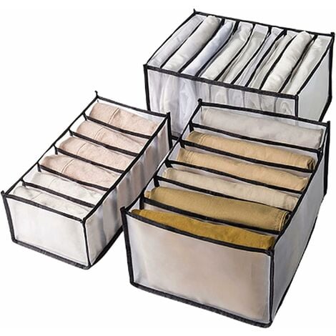 2/3PCs Underwear Drawer Organizer Storage Box Foldable Closet