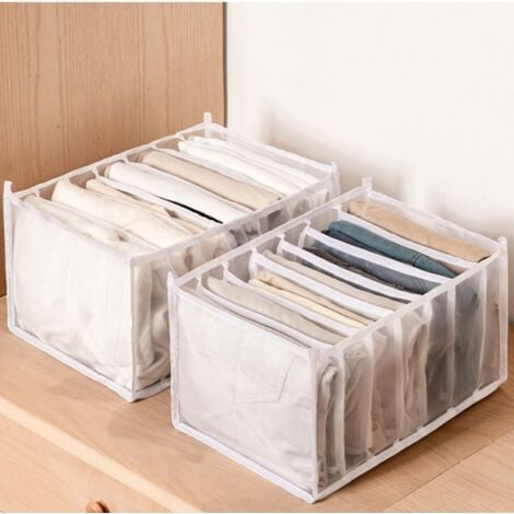 Clothes Drawer Organiser Divider Wardrobe Closet Folding Jeans Pants  Storage Box