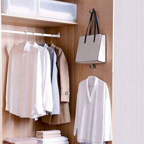 CHROME Twin Double Robe Coat Hooks Door Bathroom Bedroom Dress Clothes  Hangers