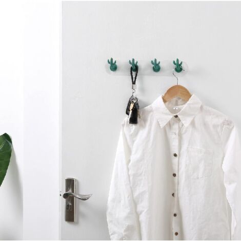 NORCKS Self-adhesive Hooks, Creative Cactus Hook, Creative Hook, Cute  Decorative Wall Hooks, Plastic Wall Door