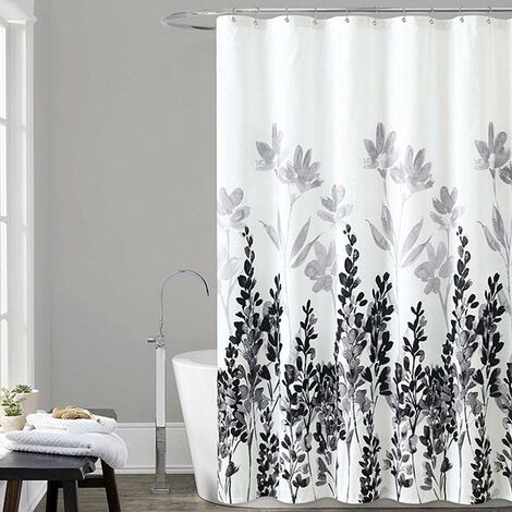 NORCKS Shower Curtains,3D Printed Plant Floral Shower Curtain for Bathroom  Waterproof Bathroom Curtain Home Decoration