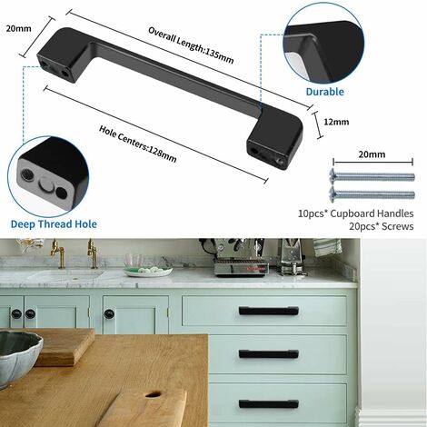 10pcs Door Knobs Kitchen Drawer Handles Stainless Steel Door Handles For  Kitchen Cupboard Bathroom