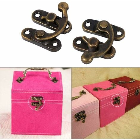 4 PCs Antique Brass Finish Decorative Latch Hook Hasp for Wooden