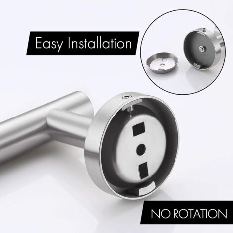 Norcks Hand Towel Rail 40CM Bathroom Towel Holder Kitchen Dish Cloths Hanger Sus304 Stainless Steel Rustproof Wall Mounted Brushed Steel