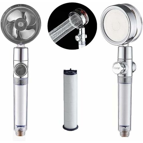 NAUXIU Duschkopf Hochdruck - 360° Drehbar Mit 2 Strahlarten & Wasserspar-Funktion