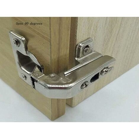 [2 pcs] Cabinet hinged Door 180 Degree Hinge 90 Degree Cabinet Corner Door  Soft Closing Hinge [4 Holes]