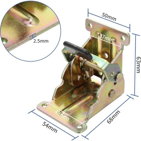 NORCKS 4 Pcs Self-Locking Hinge Folding Hinge 90 Degree Self