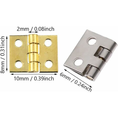 50pcs Mini Brass Hinges For Jewelry Box With Screws 200pcs Small