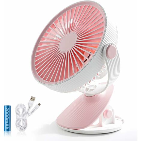 Usb Mini Fan Desktop Clip-on Charging Fan Baby Stroller Fan Silent