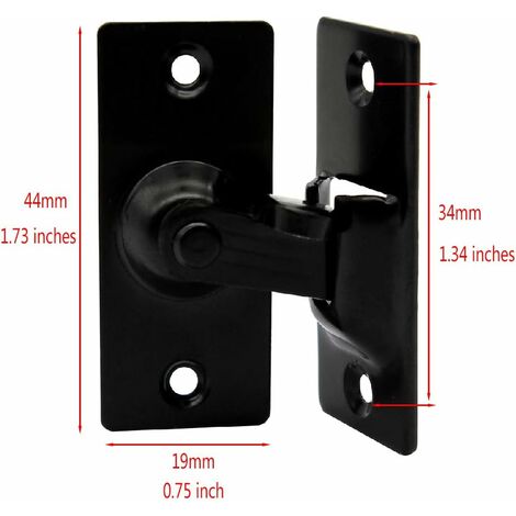  DOITOOL 2PCS 12 Inch Hook and Eye Latch Black Heavy Duty Solid  Stainless Steel Gate Latch for Wooden Fences or Metal Gates,Safety Sliding  Barn Door Latch Lock for Barn Door,Window (12