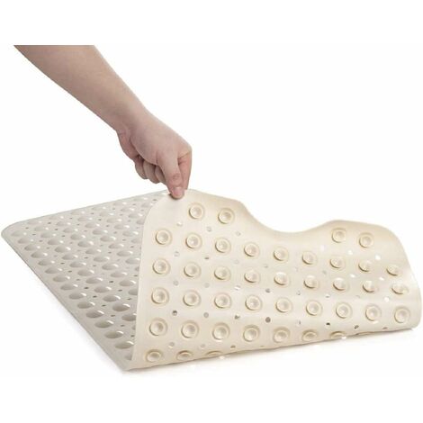 Norcks Bath Mat With 200 Suction Cups Non-Slip Shower Mat 100 X 40 CM Beige
