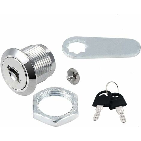 2 Pieces Black Desk Drawer Lock Alloy Lock With 4 Keys Furniture