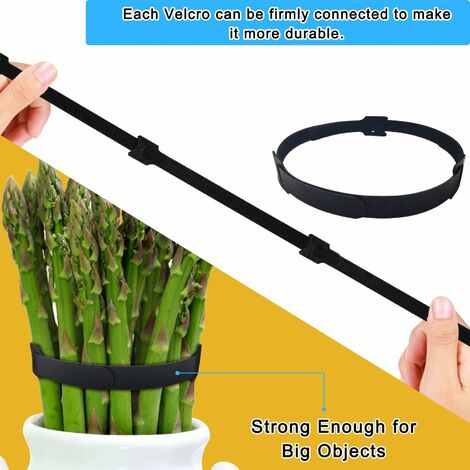 Reusable Cable Ties Adjustable Cable Straps for Cables Management 15cm Nylon  Velcro Ties with Hooks and Loops 100PCS/Set 