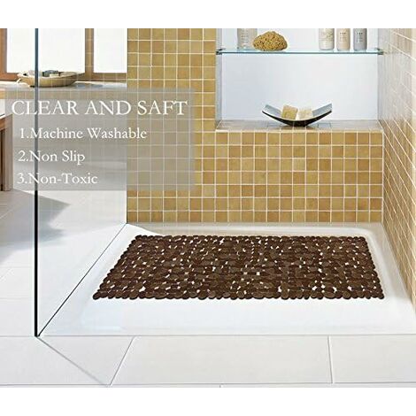 Non-slip Bath Mat,mildew Resistant,antibacterial,bpa,latex Phthalate Free,machine  Washable100*40cm(black)