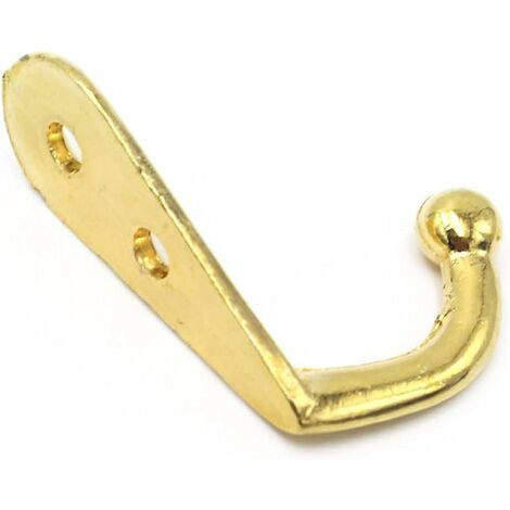 NORCKS Golden Vintage Wall Mount Single Pin Hook Retro Mini Size Hangers  for Key Clothes Hat