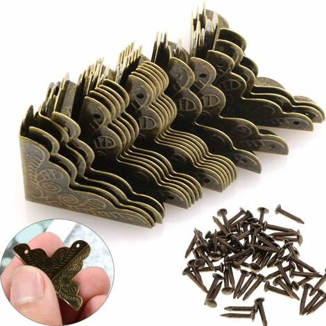 NORCKS Decorative metal corner, book corner protectors, 60 pieces