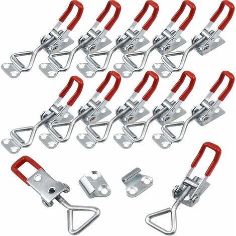 6 Pieces 4001 Metal Toggle Latches Adjustable Toggle Latches Joiner Latch  Lever Clamp Latch Door Quick Release 100kg / 220 Lbs Capacity