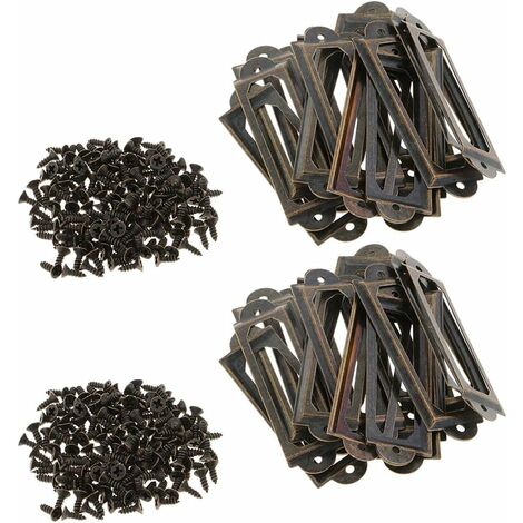 NORCKS 40 Sets Bronze Metal Frame with Retro Vintage Name Label Holder ...
