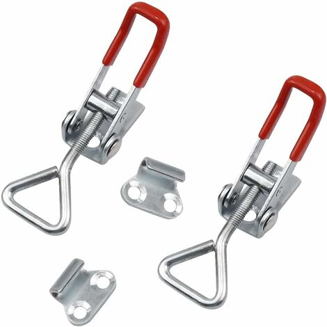 NORCKS 12 Pieces Metal Toggle Latches Adjustable Toggle Latches Joiner  Latch Lever Clamp Latch Door Quick Release 100Kg / 220 Lbs Capacity