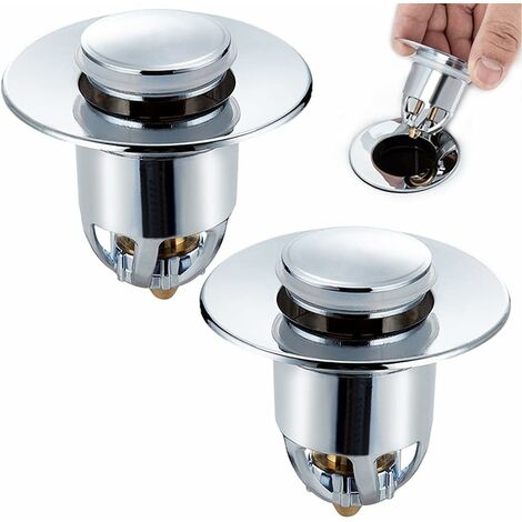 NORCKS Set of 2 Pop Up Drain Plug Universal Pop Up Drain Basin