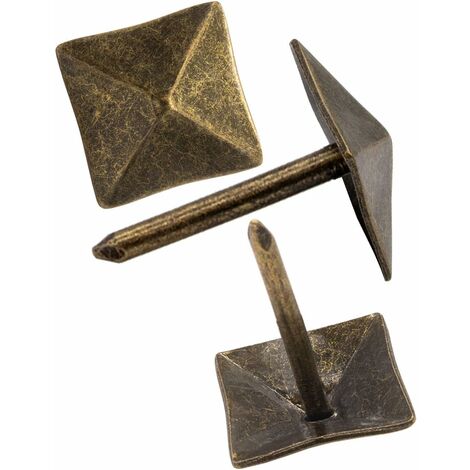 100pcs Bronze Nail Upholstery Decorative Tacks Nails Antique Jewelr Decor  Sofa Square Nails Urniture Hardware Accessories