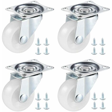NEW 4PCS Universal Brass Furniture Casters Sofa Table Chair Rubber Silent  Wheels