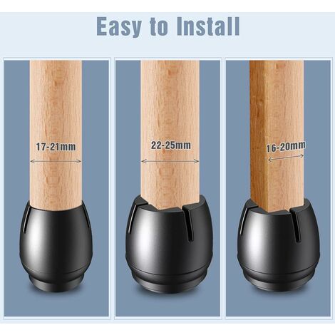 Norcks Chair Leg Caps, 32 Pieces Chair Leg Protectors, Protective Caps For Chair Legs Caps Felt, Chair Leg Caps Silicone Protects Against Scratches For Hardwood Floors, Tiles And Laminate Floors