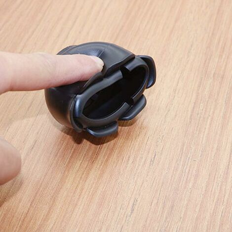 Norcks Rubber Chair Leg Caps Black Furniture Table Feet Pads Covers Wood Floor Protectors Anti-Slip Prevent Scratches For Chair Desk Feet, Black, Caliber Round 32PCS (22-26Mm)