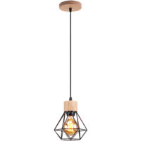 Retro Pendant Light Vintage Pendant Light Black Modern Pendant Lights Indoor Pendant Light Metal Wood Pendant Lights
