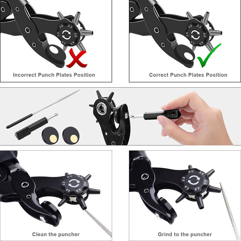 STOBOK 3pcs Hole Puncher Leather Hole Punch Tool Metal Hole Punch Watch  Band Tool Watch Band Punch Pliers Hole Paper Punch Hole Punches Manual  Puncher Practical Hole Punch Office Supply : 