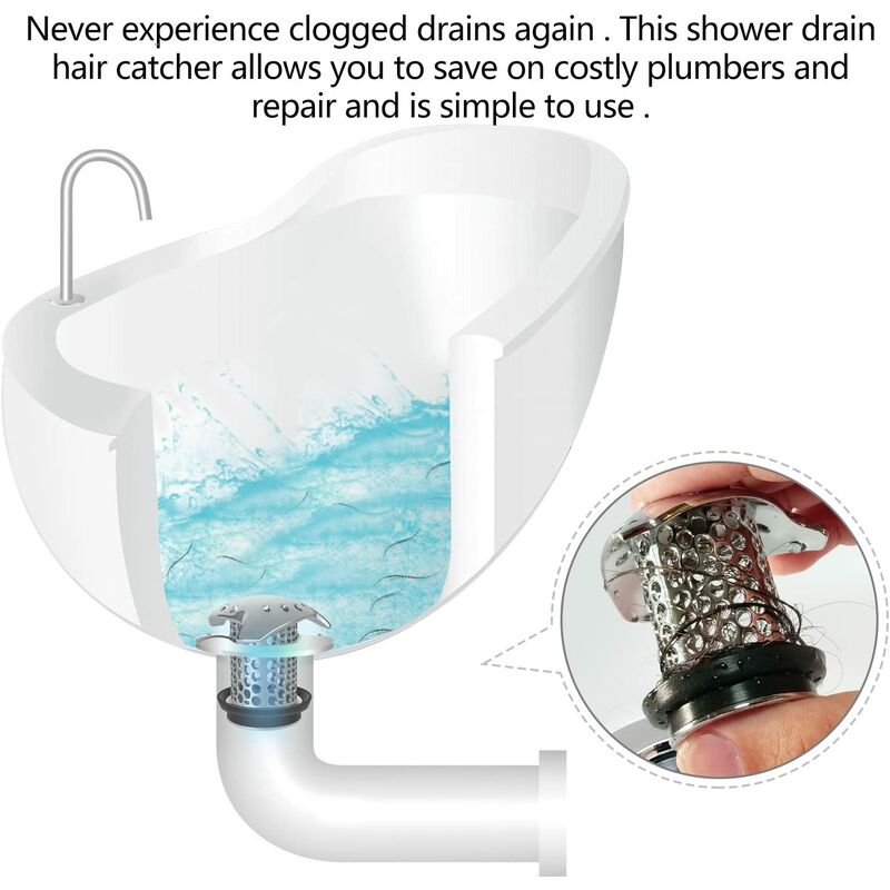 TubShroom 1.5-in Stainless steel Strainer dome cover in the Bathtub &  Shower Drain Accessories department at