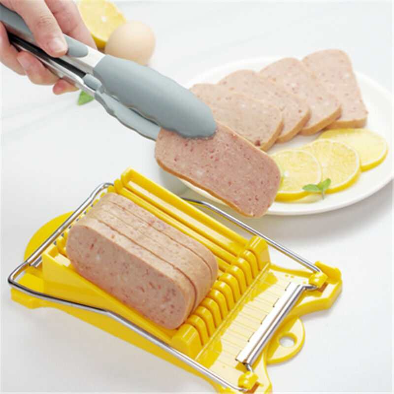 Spam Slicer, Luncheon Meat Slicer, Multipurpose Stainless Steel Wire Slicer,  Egg Fruit Banana Soft Cheese Slicer, Cuts 9 Slices