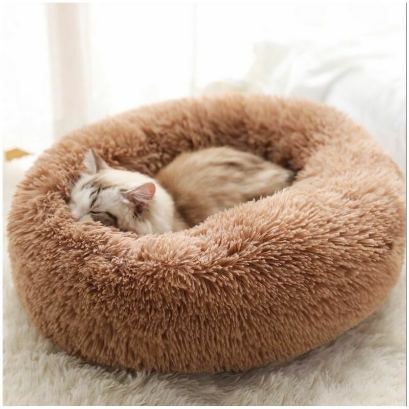 MUFF Cat Bed Beautiful Pet Bed Small Dog Bed Plush Soft Round Cat ...